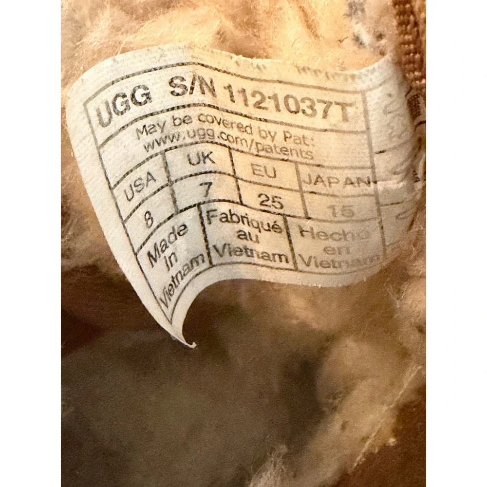 UGG Neumel II Kids Chestnut Suede Ankle Boots Size 8 Toddler Hook & Loop